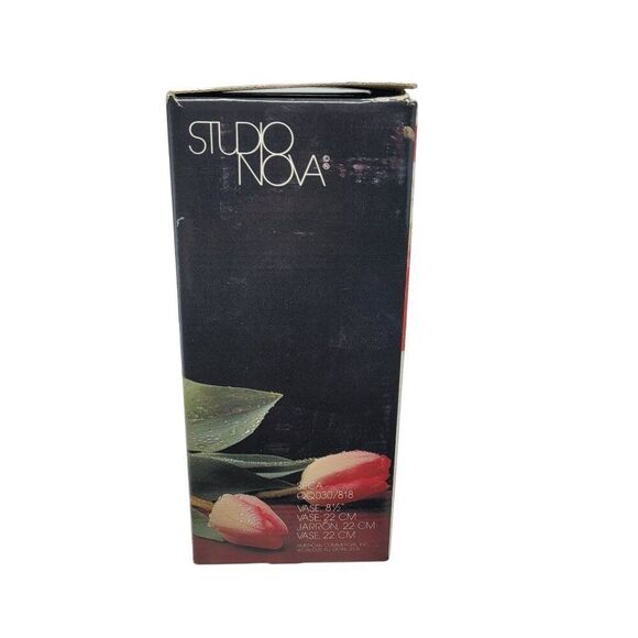 Vintage 70s Studio Nova Crystal Vase Ripple Wave Heavyweight Glass 8 1/2"  Gift - Picture 8 of 15